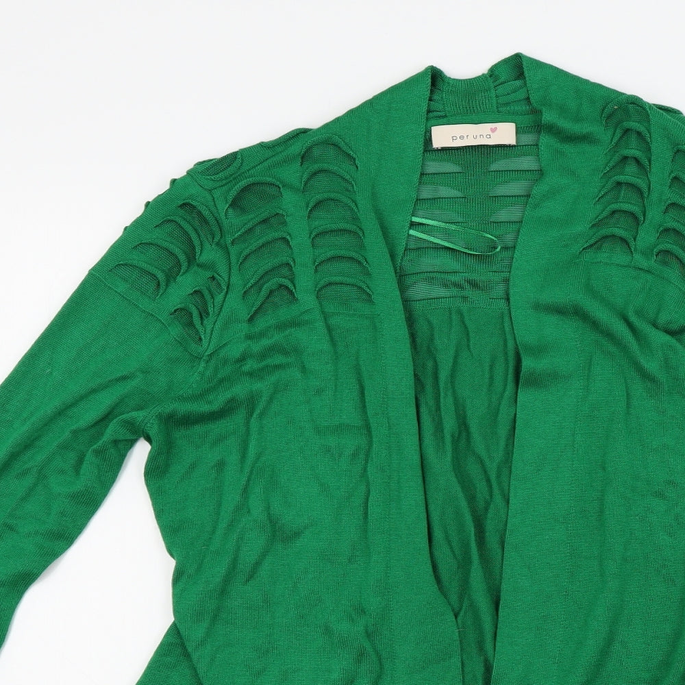 M&S Womens Green   Cardigan Jumper Size 12