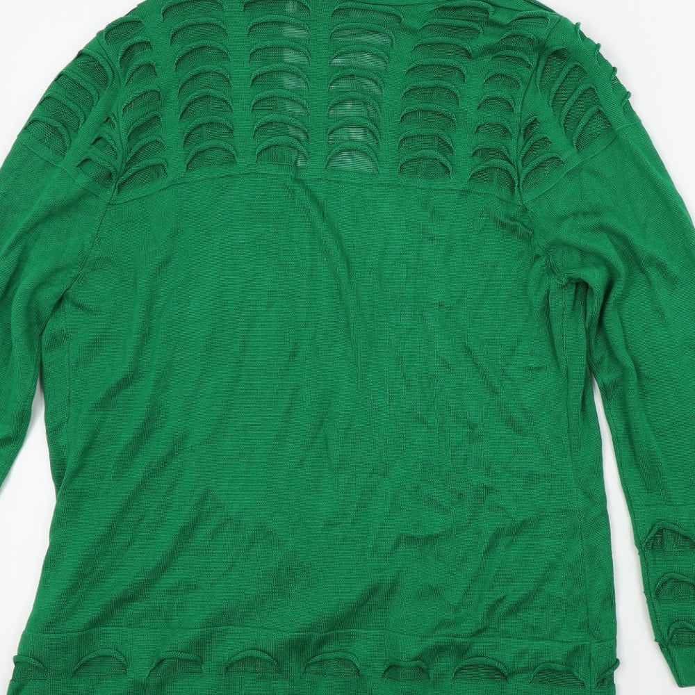 M&S Womens Green   Cardigan Jumper Size 12
