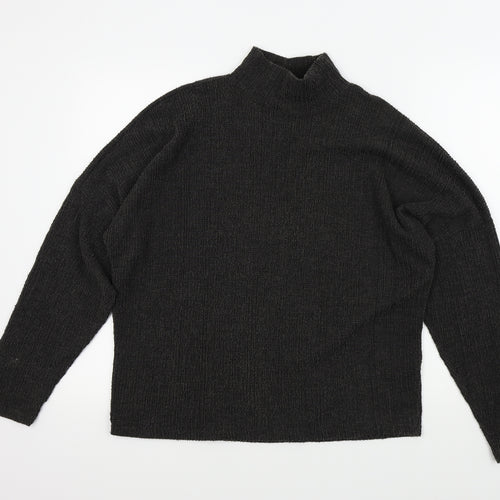 Pieces Womens Grey   Henley Jumper Size L