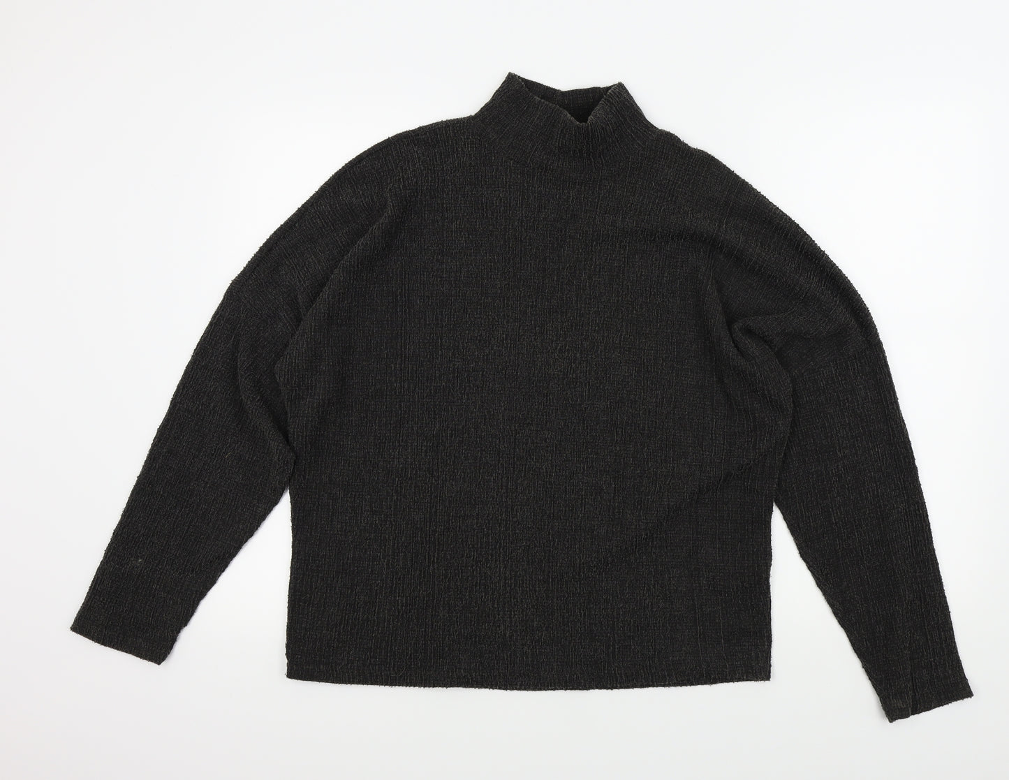 Pieces Womens Grey   Henley Jumper Size L