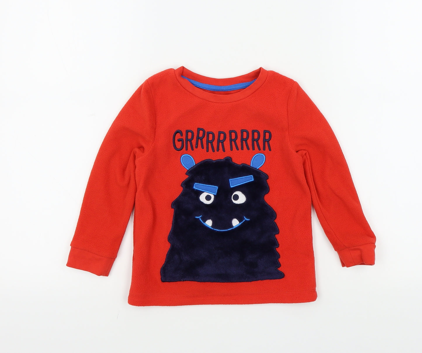 George Boys Red Houndstooth  Pullover Jumper Size 2 Years