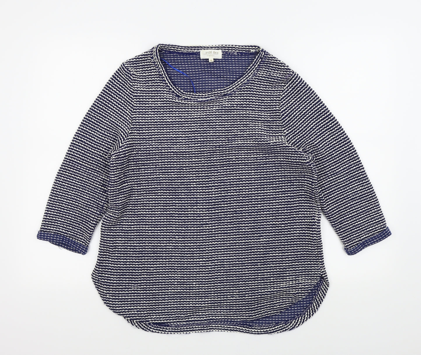 WITH LOVE Womens Blue   Pullover Jumper Size M