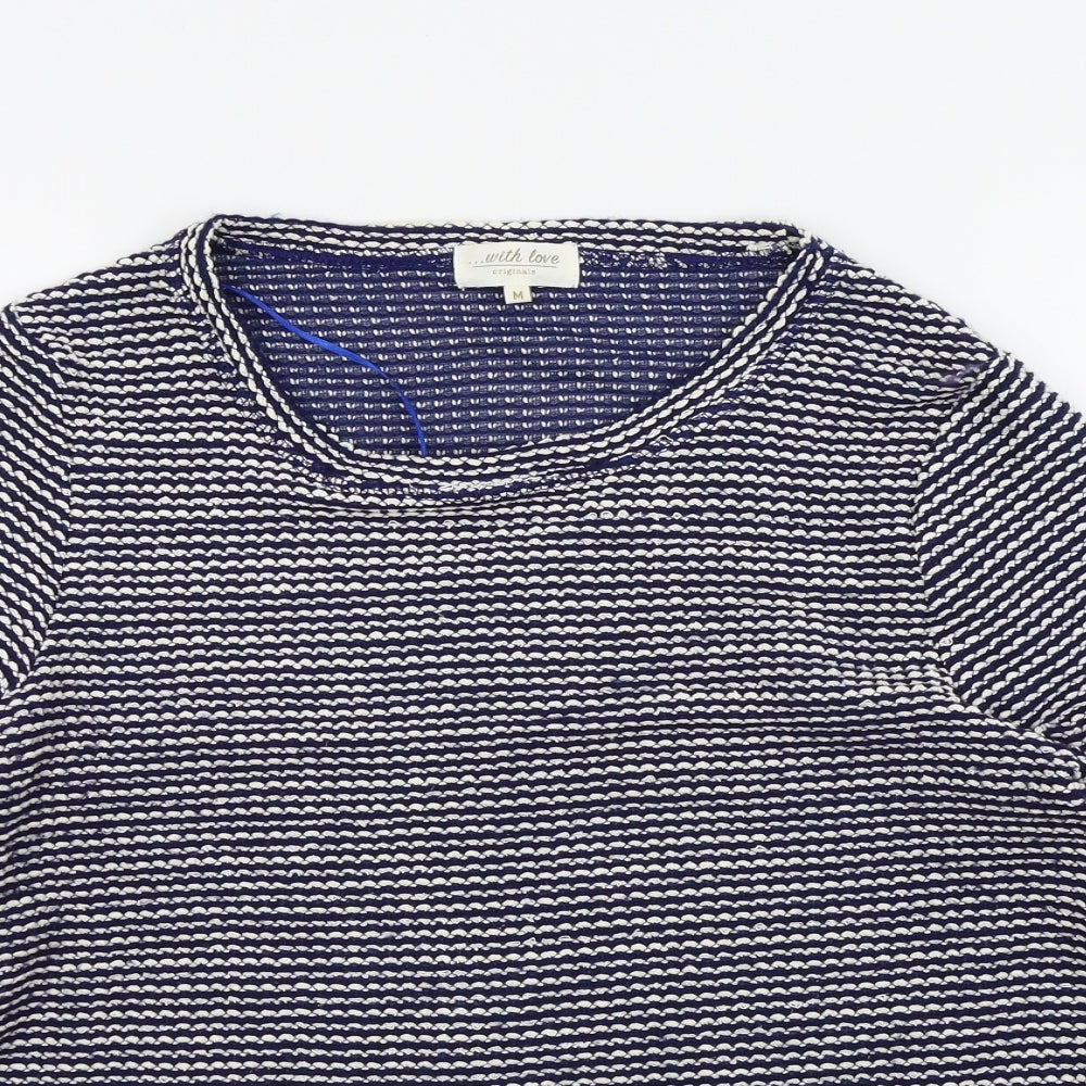 WITH LOVE Womens Blue   Pullover Jumper Size M