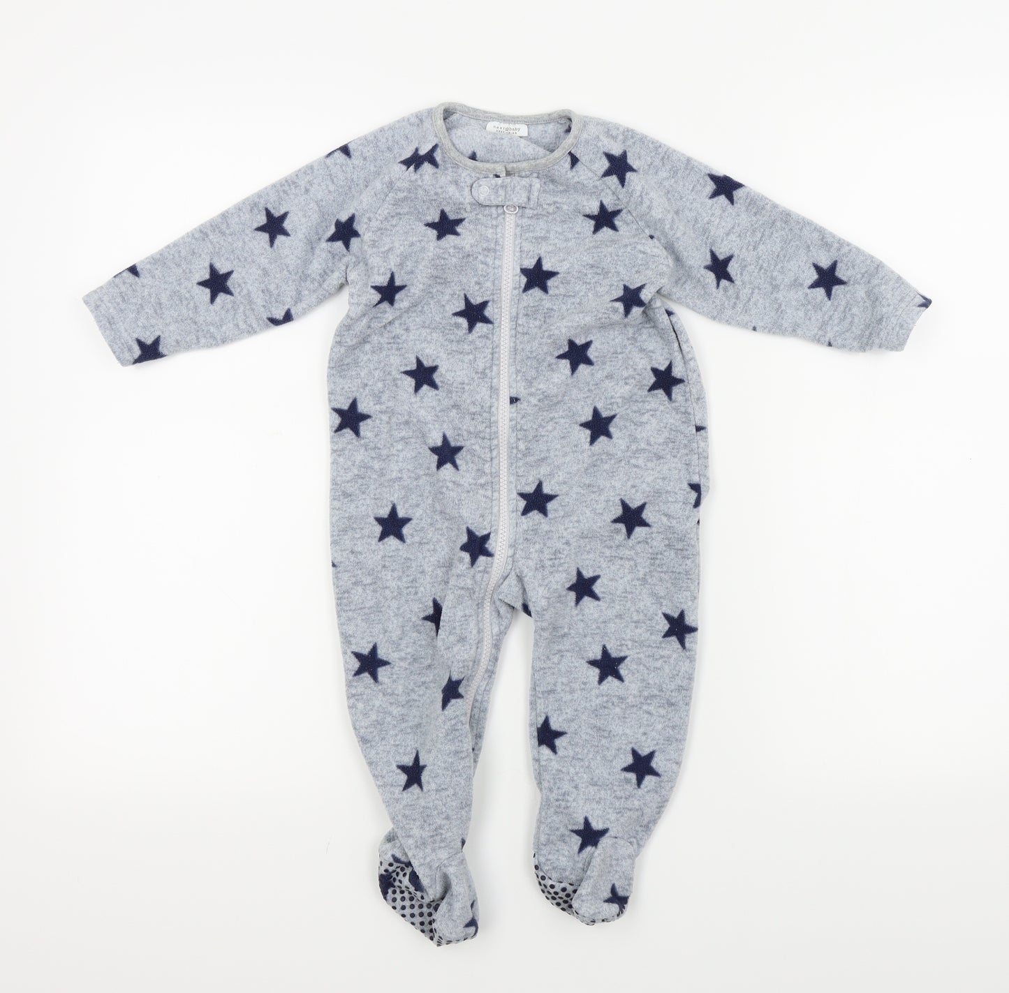 NEXT Boys Blue Colourblock  Babygrow One-Piece Size 9-12 Months  - STARS