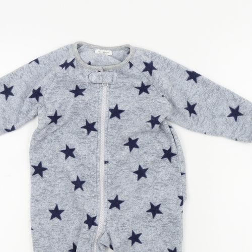 NEXT Boys Blue Colourblock  Babygrow One-Piece Size 9-12 Months  - STARS