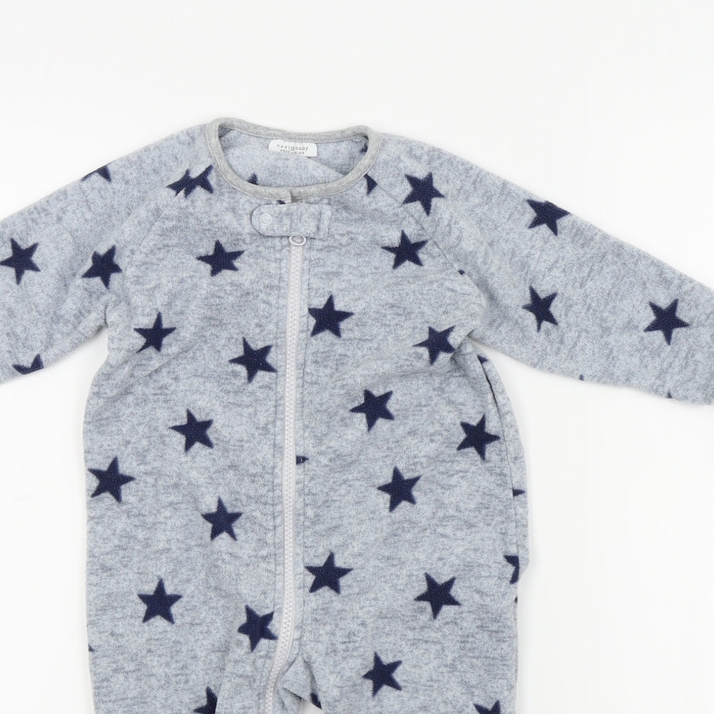 NEXT Boys Blue Colourblock  Babygrow One-Piece Size 9-12 Months  - STARS