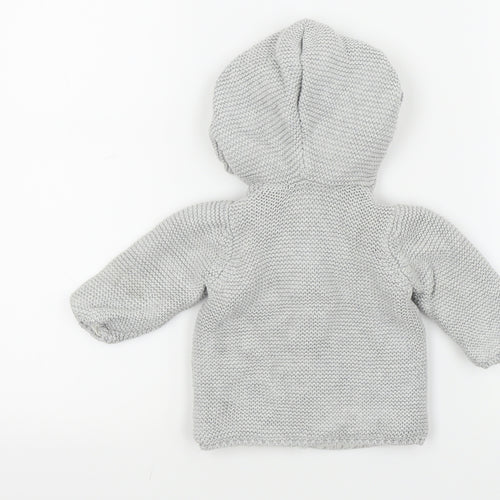 F&F Boys Grey   Cardigan Jumper Size 0-3 Months