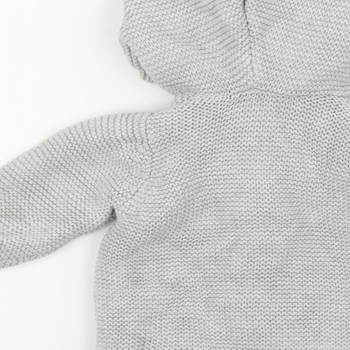 F&F Boys Grey   Cardigan Jumper Size 0-3 Months