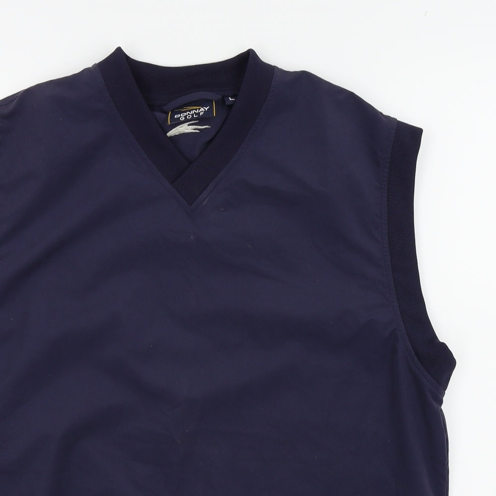 DONNAY GOLF Mens Blue Colourblock  Basic Tank Size L