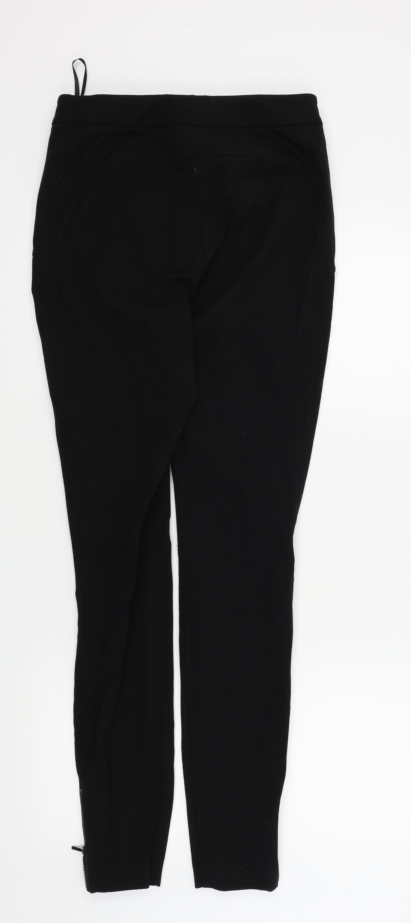 NEXT Womens Black   Trousers  Size 8 L31 in - Zip Pockets and Detail