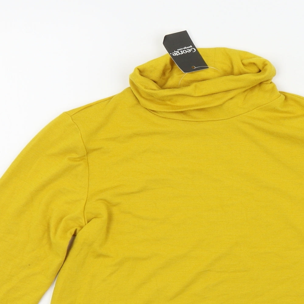 George Womens Yellow   Basic T-Shirt Size 8