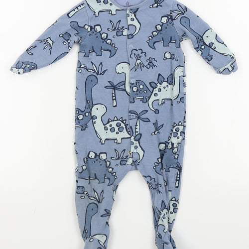 NEXT Baby Blue Colourblock  Babygrow One-Piece Size 9-12 Months