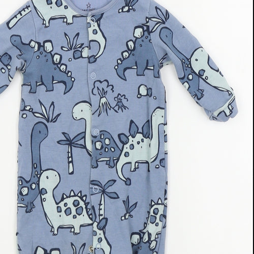 NEXT Baby Blue Colourblock  Babygrow One-Piece Size 9-12 Months