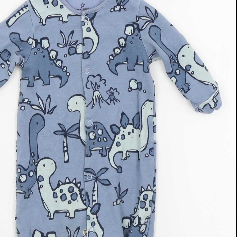 NEXT Baby Blue Colourblock  Babygrow One-Piece Size 9-12 Months