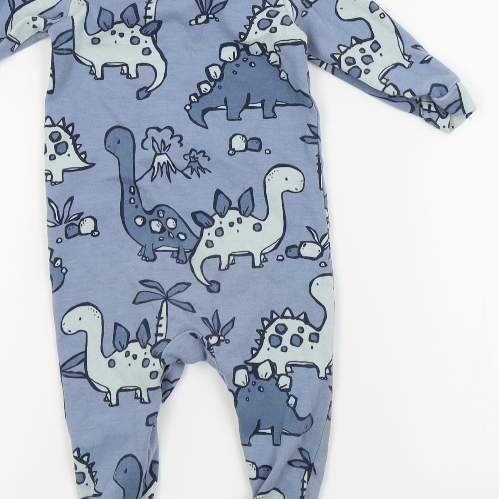NEXT Baby Blue Colourblock  Babygrow One-Piece Size 9-12 Months