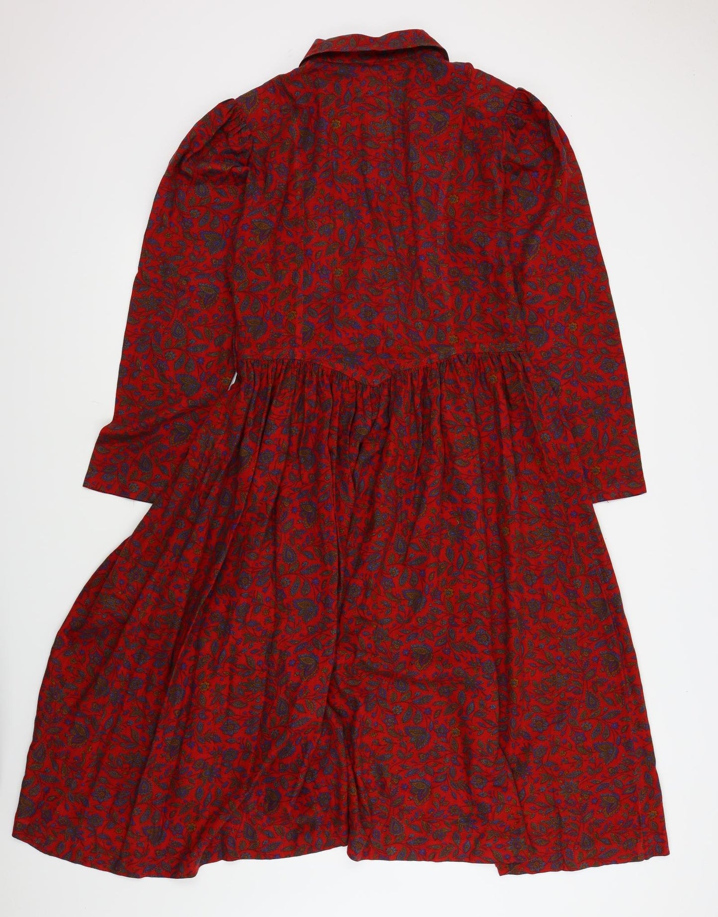 KERENA Womens Red Paisley  Fit & Flare  Size 12