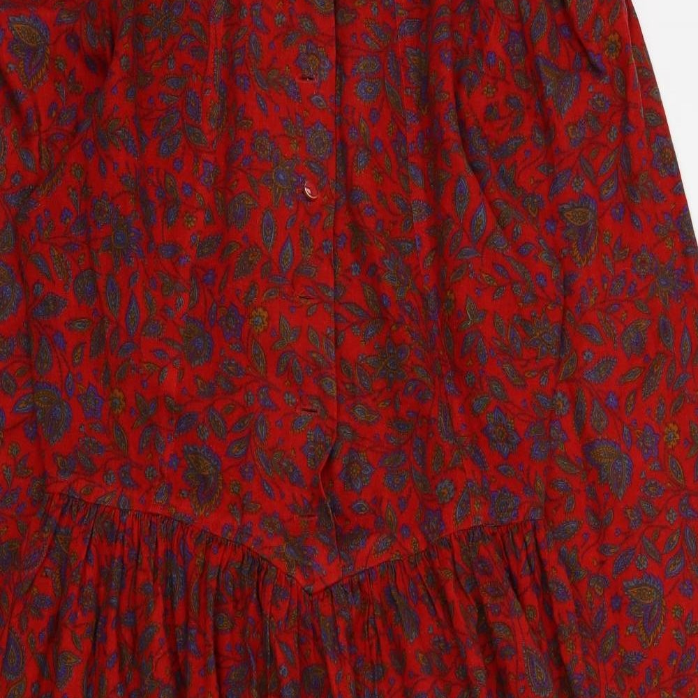 KERENA Womens Red Paisley  Fit & Flare  Size 12