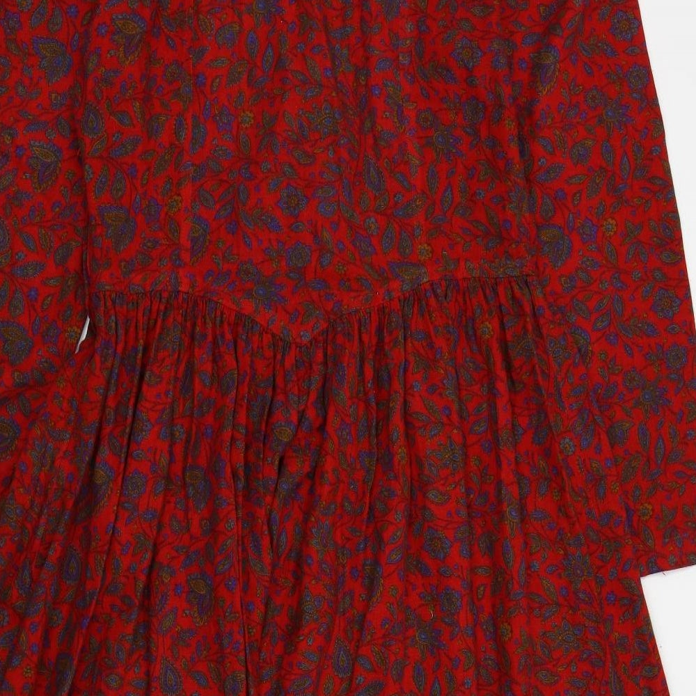 KERENA Womens Red Paisley  Fit & Flare  Size 12