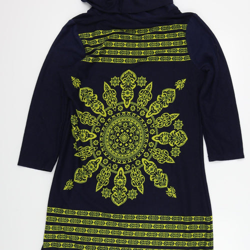 Epilogue Womens Blue Geometric  Pullover Jumper Size 16