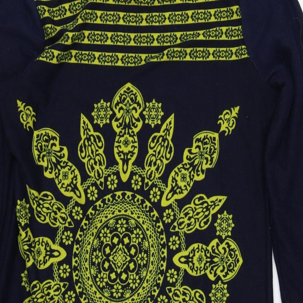 Epilogue Womens Blue Geometric  Pullover Jumper Size 16
