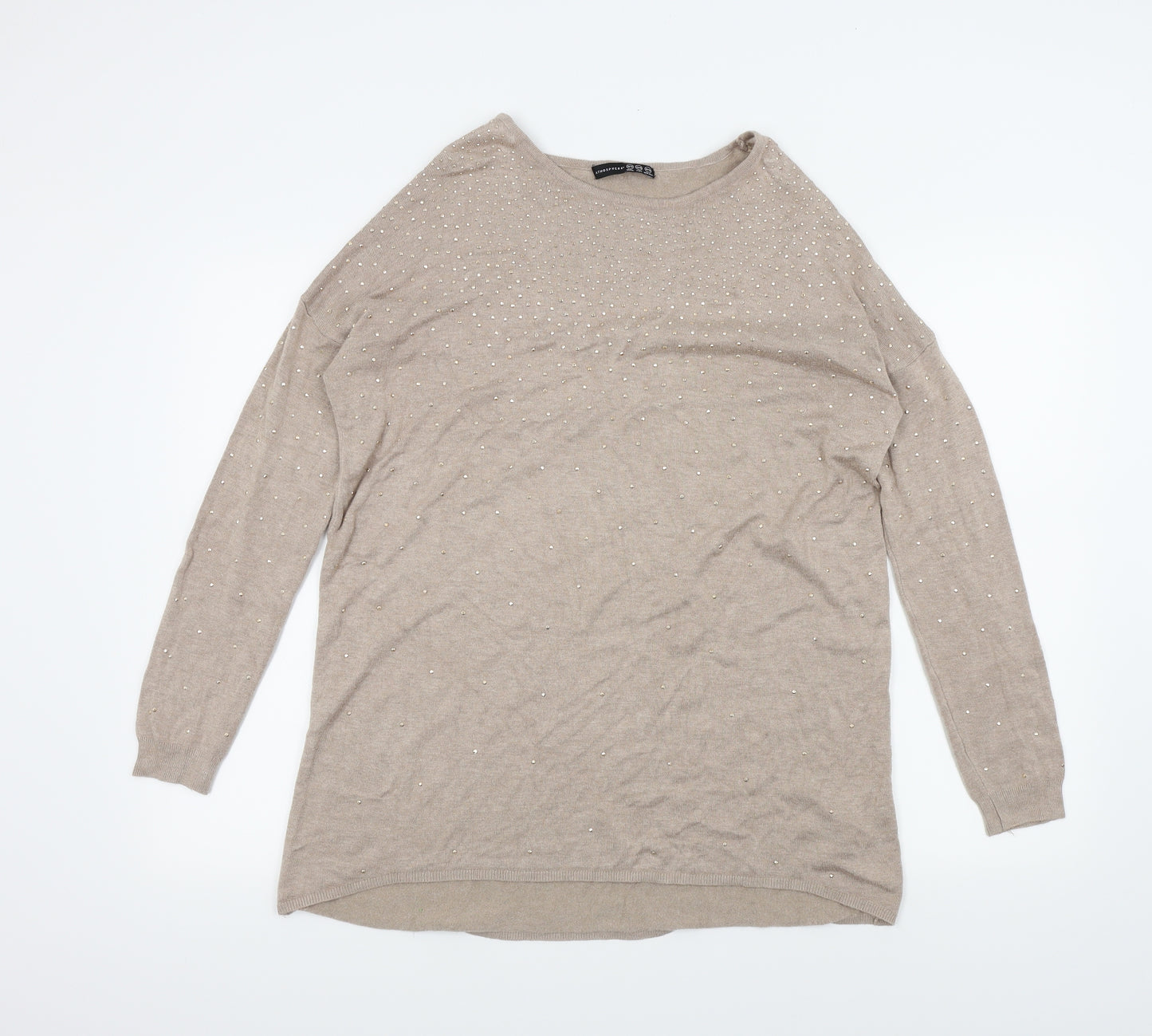 Primark Womens Brown   Pullover Jumper Size 10  - Sparkle