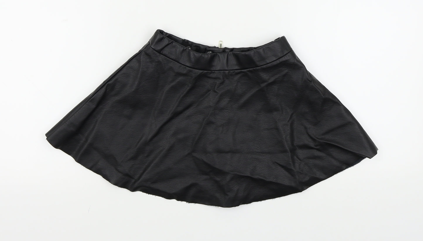 H&M Girls Black Colourblock  Flare Skirt Size 4-5 Years