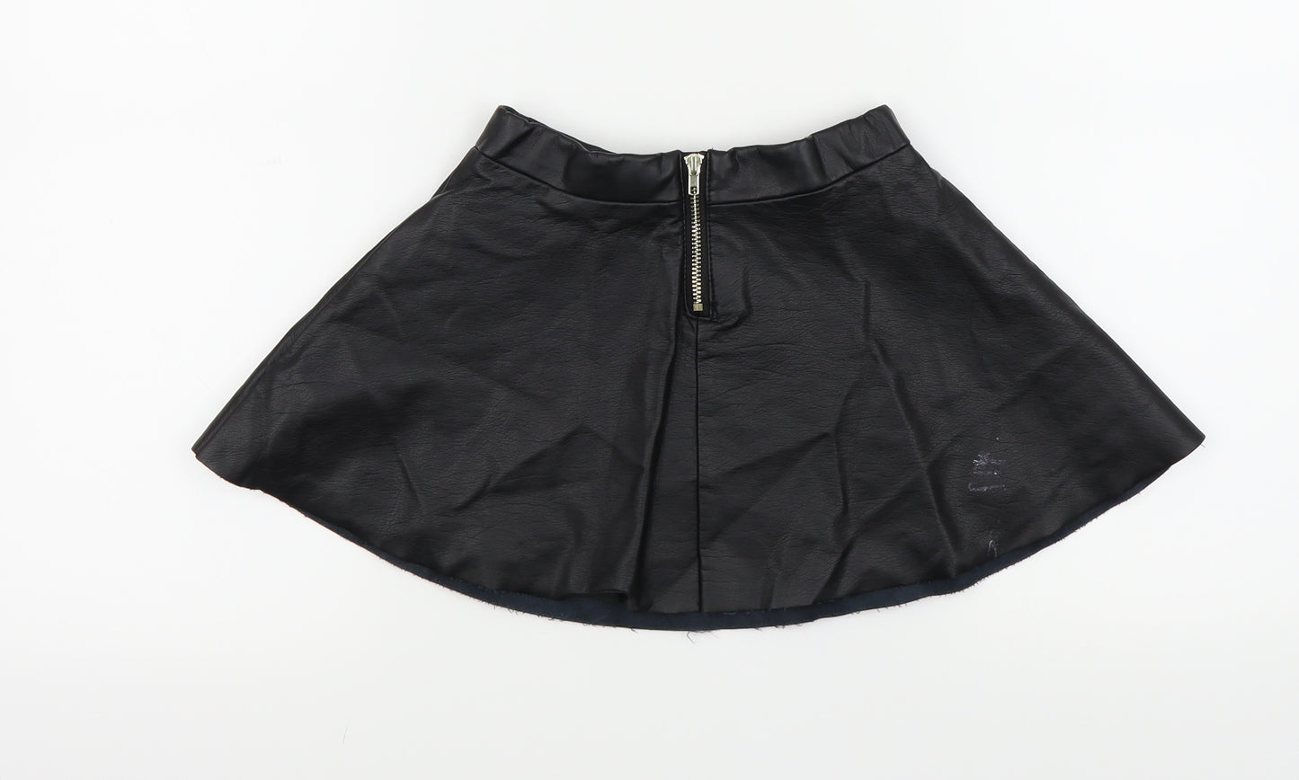 H&M Girls Black Colourblock  Flare Skirt Size 4-5 Years