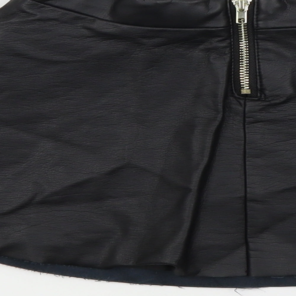 H&M Girls Black Colourblock  Flare Skirt Size 4-5 Years