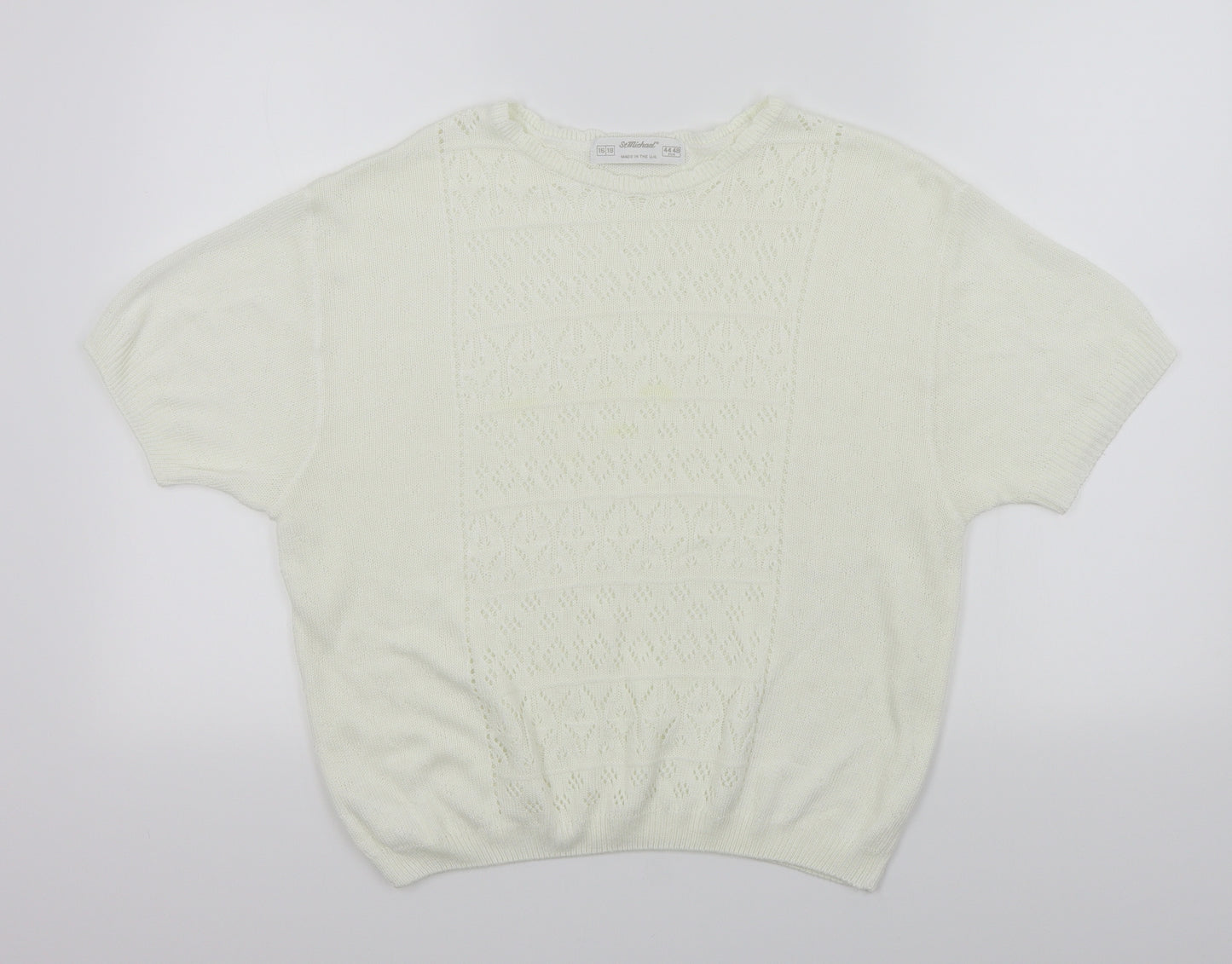 ST MICHAEL Womens White   Pullover Jumper Size 16