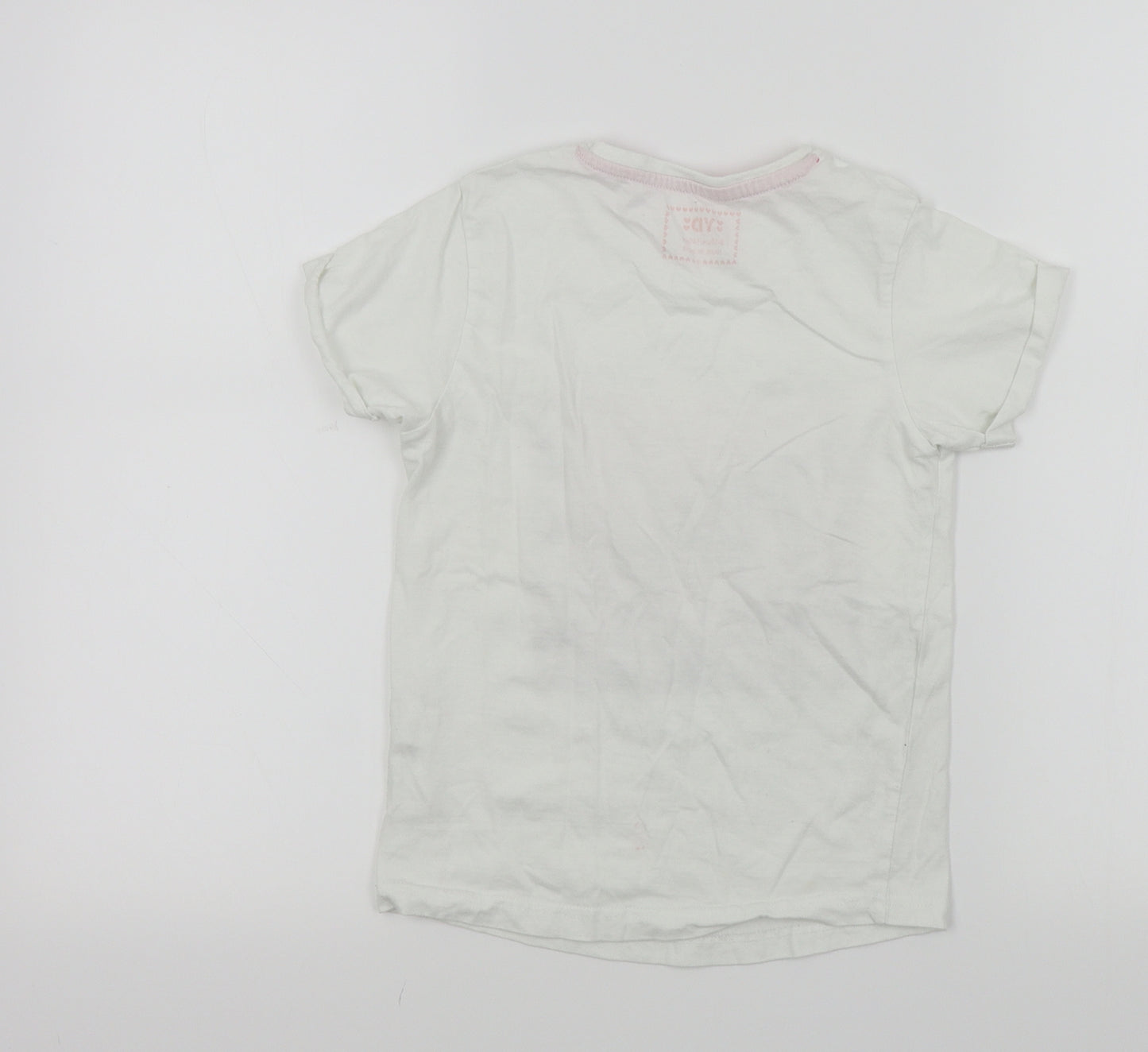 YD Girls White   Basic T-Shirt Size 10 Years  - NYC