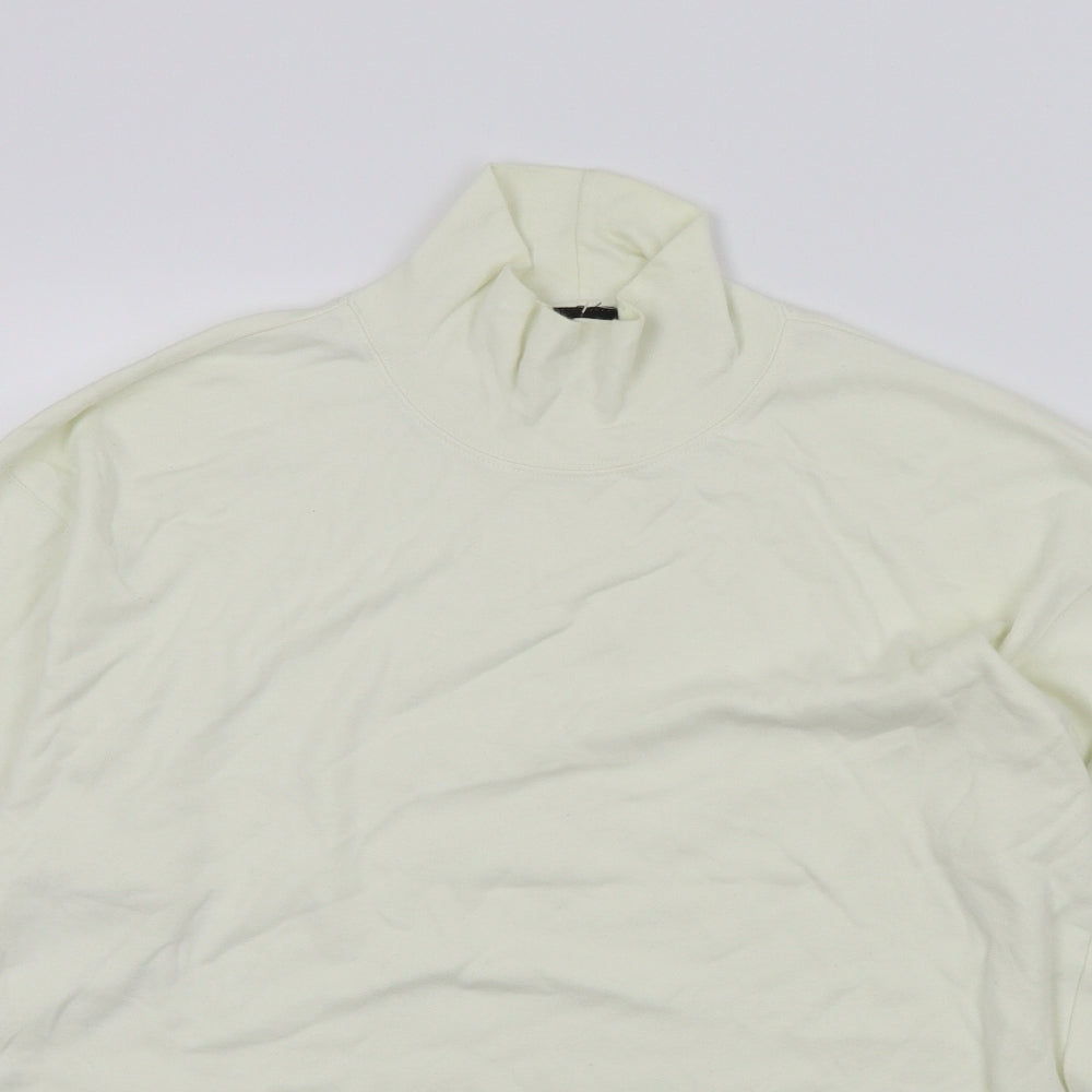 Eddie Bauer Mens White Houndstooth   T-Shirt Size M