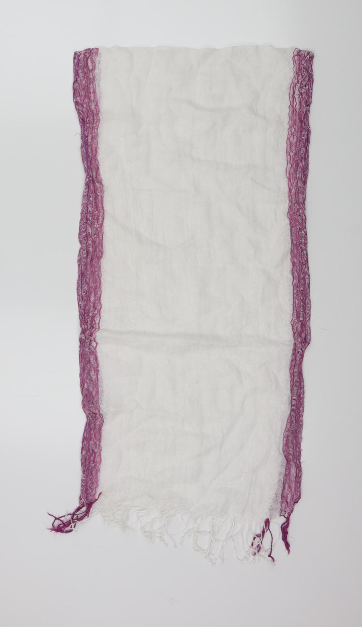 Primark Womens White Scarf - Frill Detail