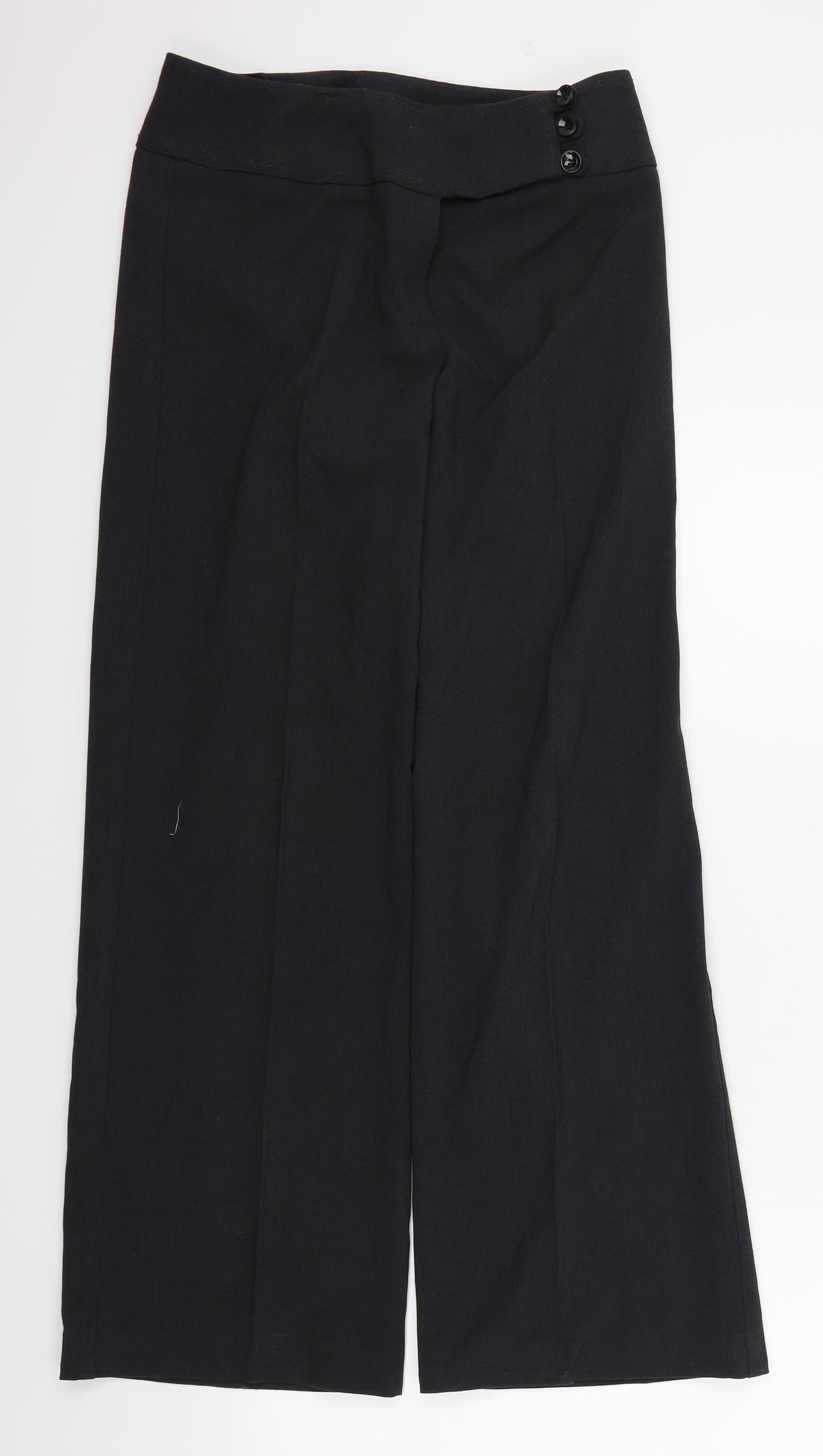 M&S Womens Grey   Trousers  Size 8 L28 in