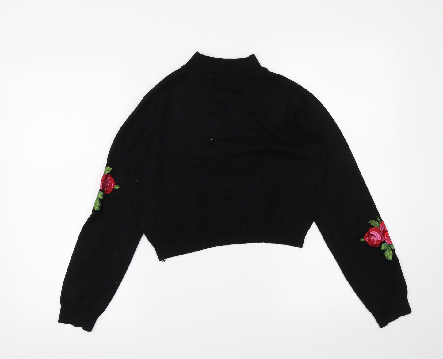 Primark Womens Black Floral  Basic T-Shirt Size 8