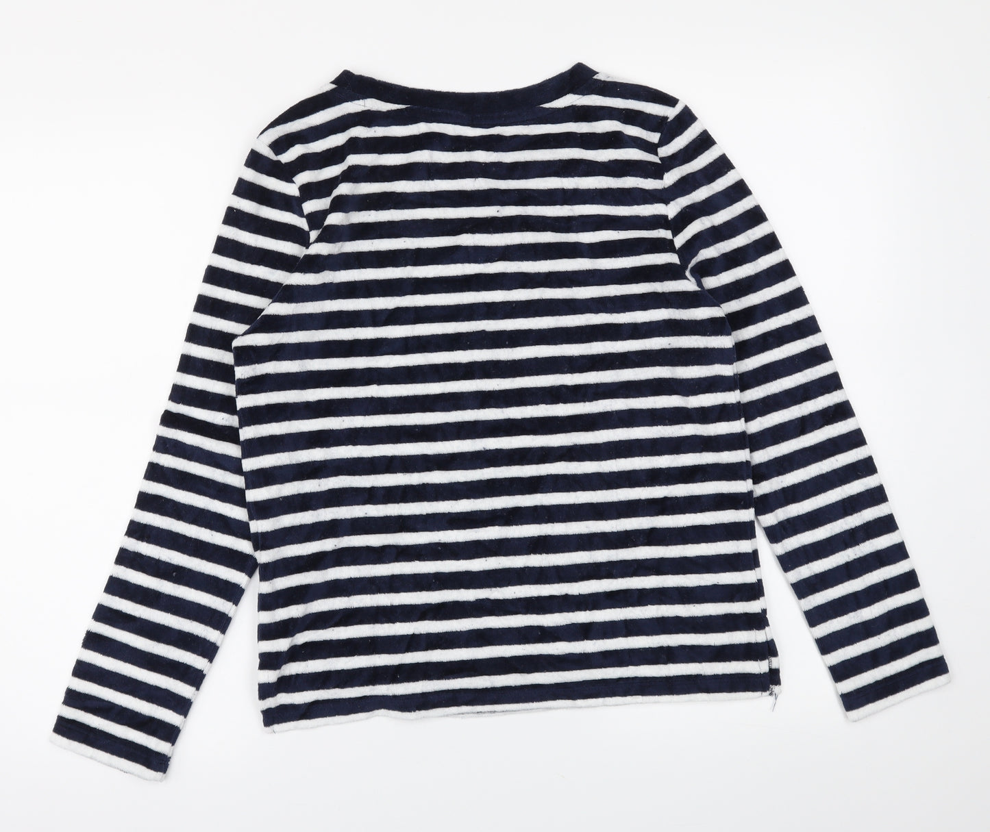 m&s Womens Blue Striped  Basic T-Shirt Size 6