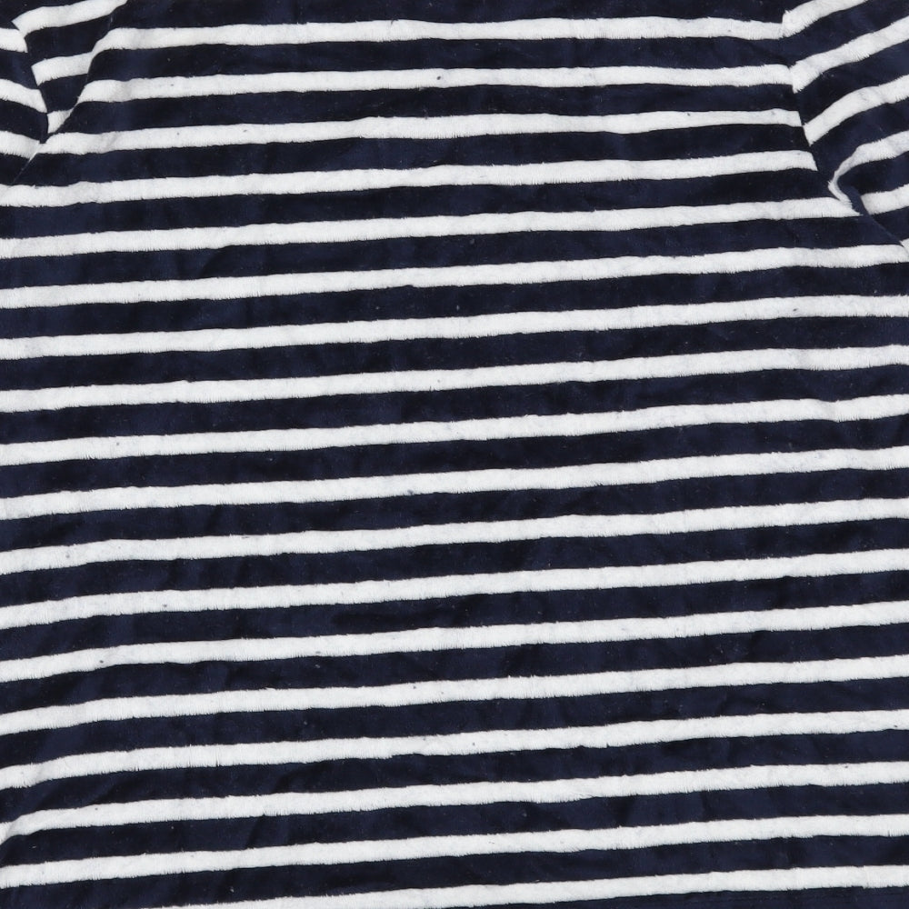 m&s Womens Blue Striped  Basic T-Shirt Size 6