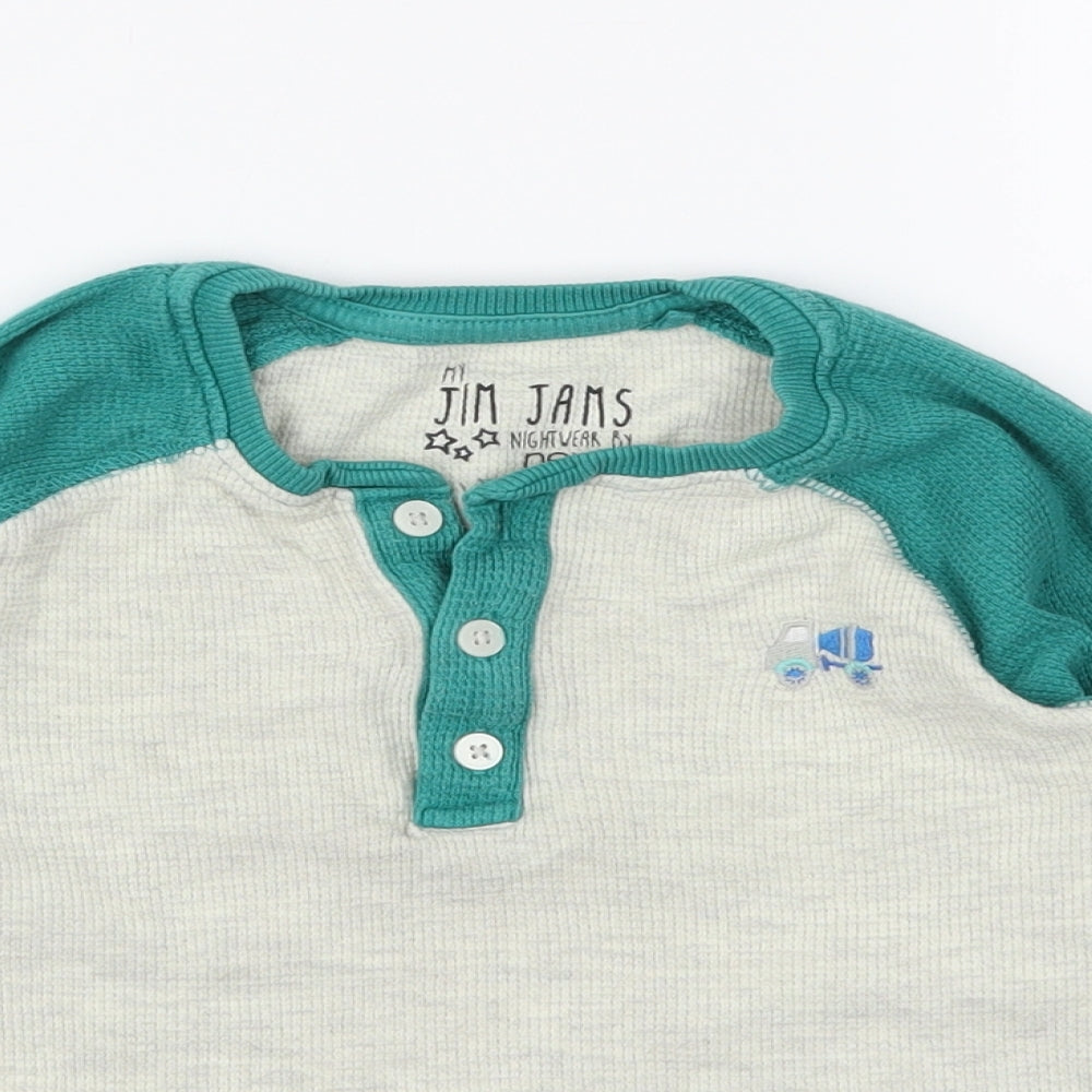 Next  Boys Ivory Striped   Pyjama Top Size 2-3 Years