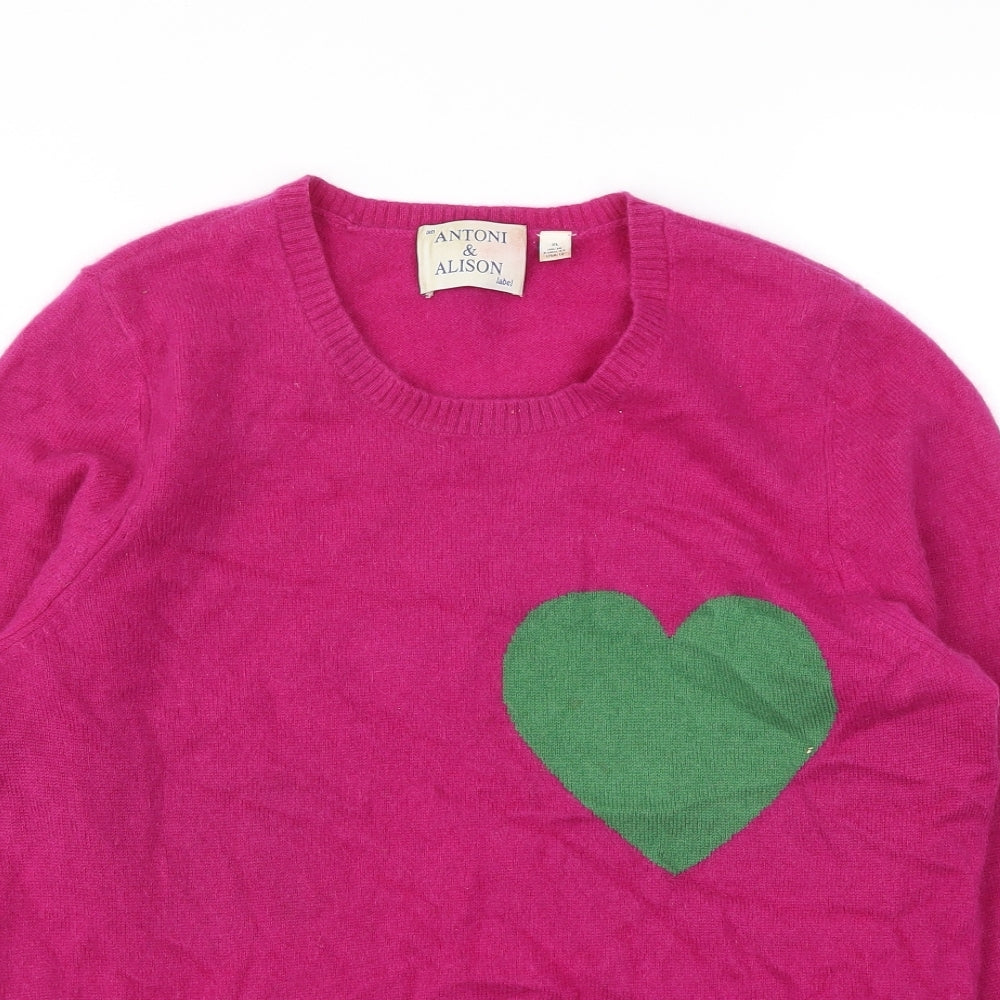 Antoni & Alison Womens Pink   Pullover Jumper Size XL