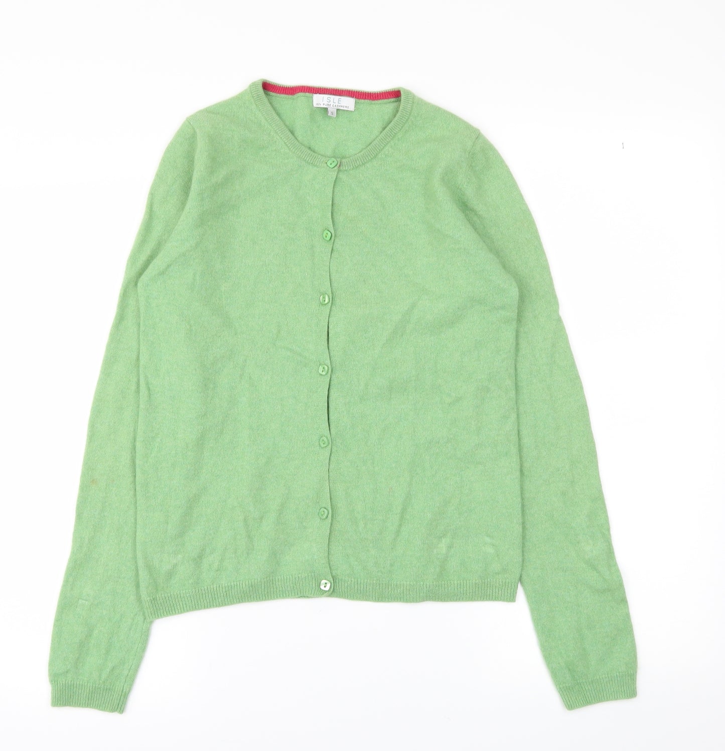 ISLE Womens Green   Cardigan Jumper Size S