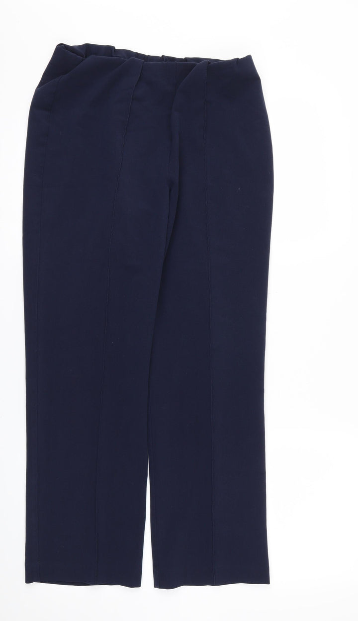 Bonmarché Womens Blue Trousers Size 10 L27 in - Stretch waistband