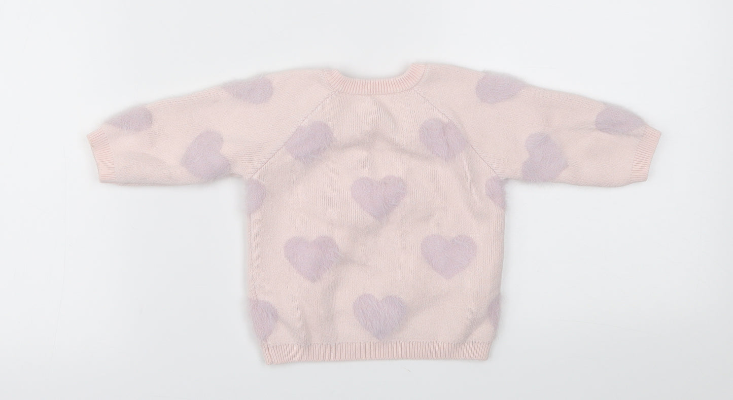 George  Pink   Pullover Jumper Size 3-6 Months