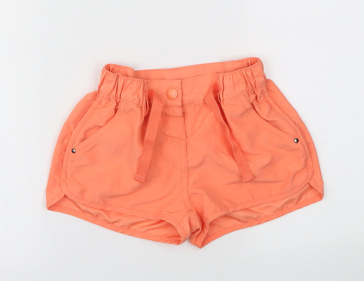 pepperts Girls Orange Sweat Shorts Size 5-6 Years