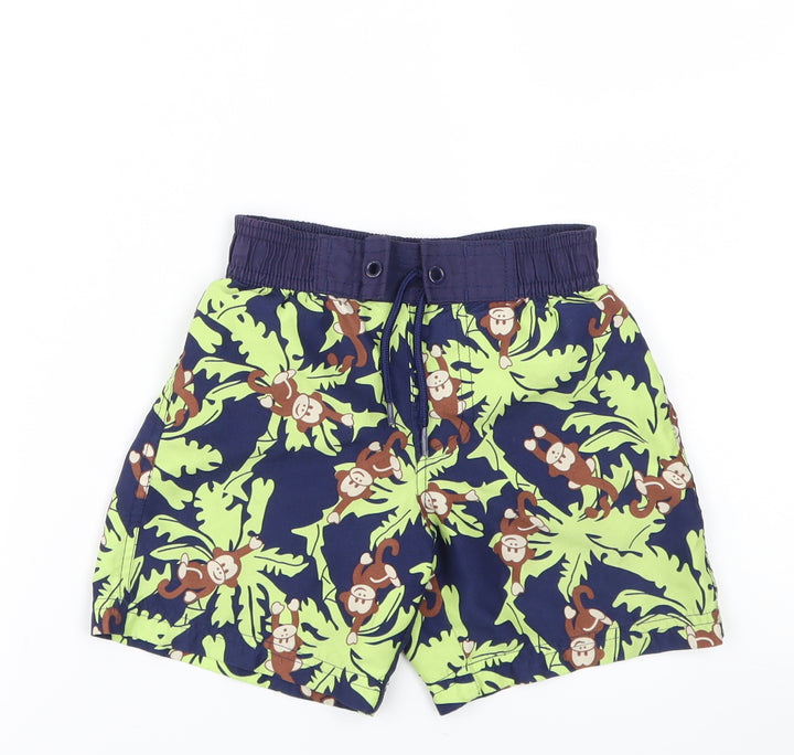TESCO  Boys Blue Animal Print  Capri Trousers Size 12-18 Months