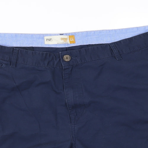 F&F Mens Blue   Chino Shorts Size 44 in