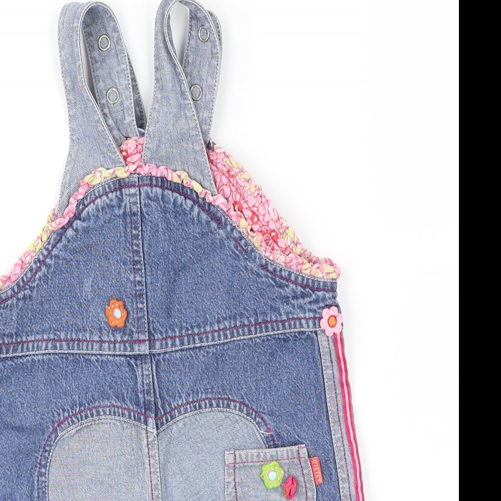 Oilily  Blue Animal Print  Dungaree One-Piece Size 18-24 Months