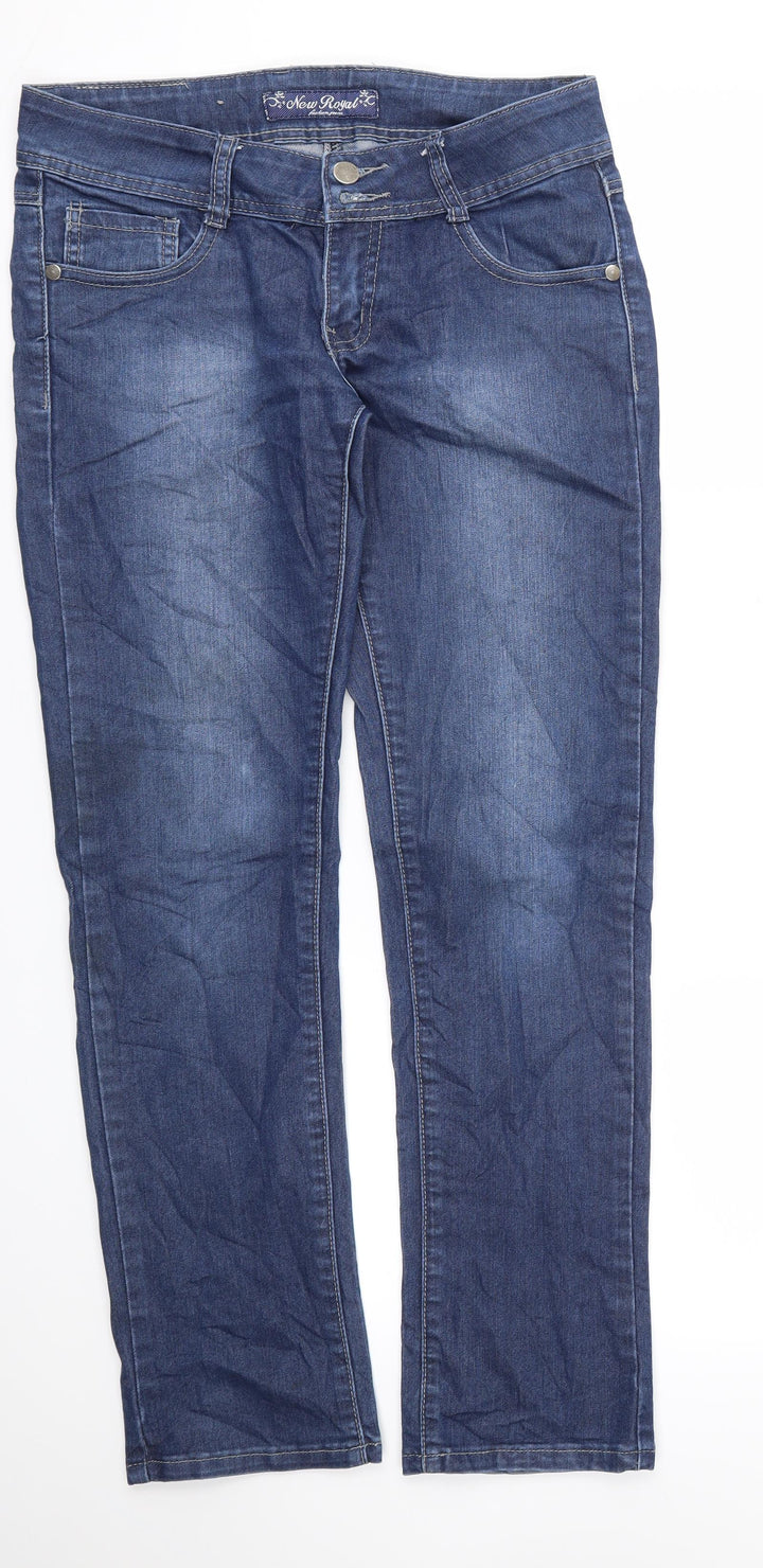 New Royal Fashions Womens Blue Skinny Jeans Size 27 L30 in