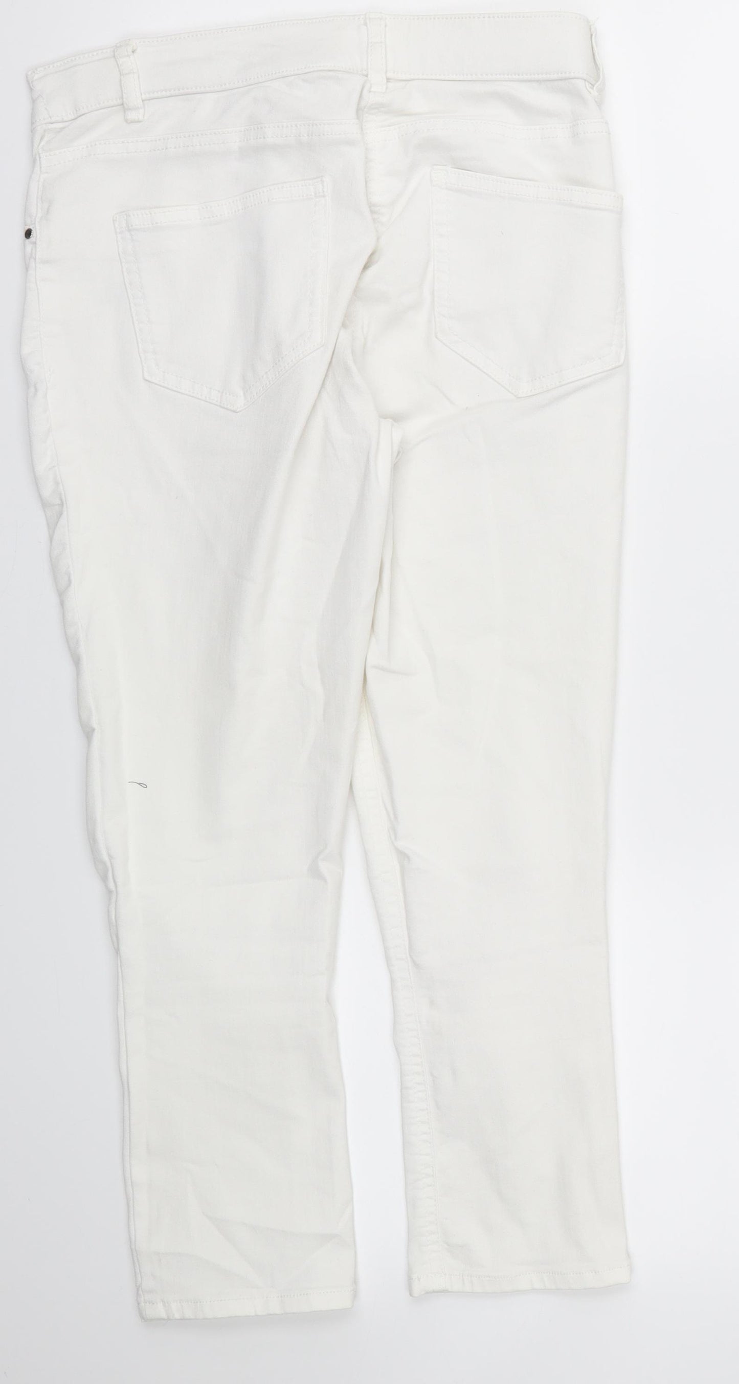 George Womens White   Straight Jeans Size 10 L22 in