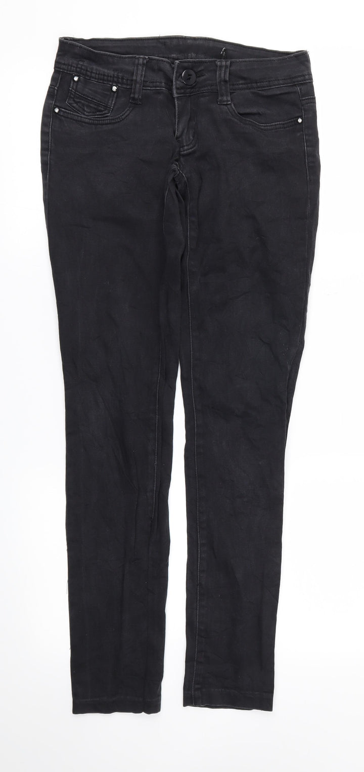 Preworn Womens Black Skinny Jeans Size 8 L29 in