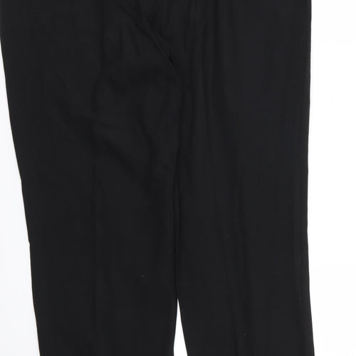 m&s Womens Black   Trousers  Size 16 L28 in