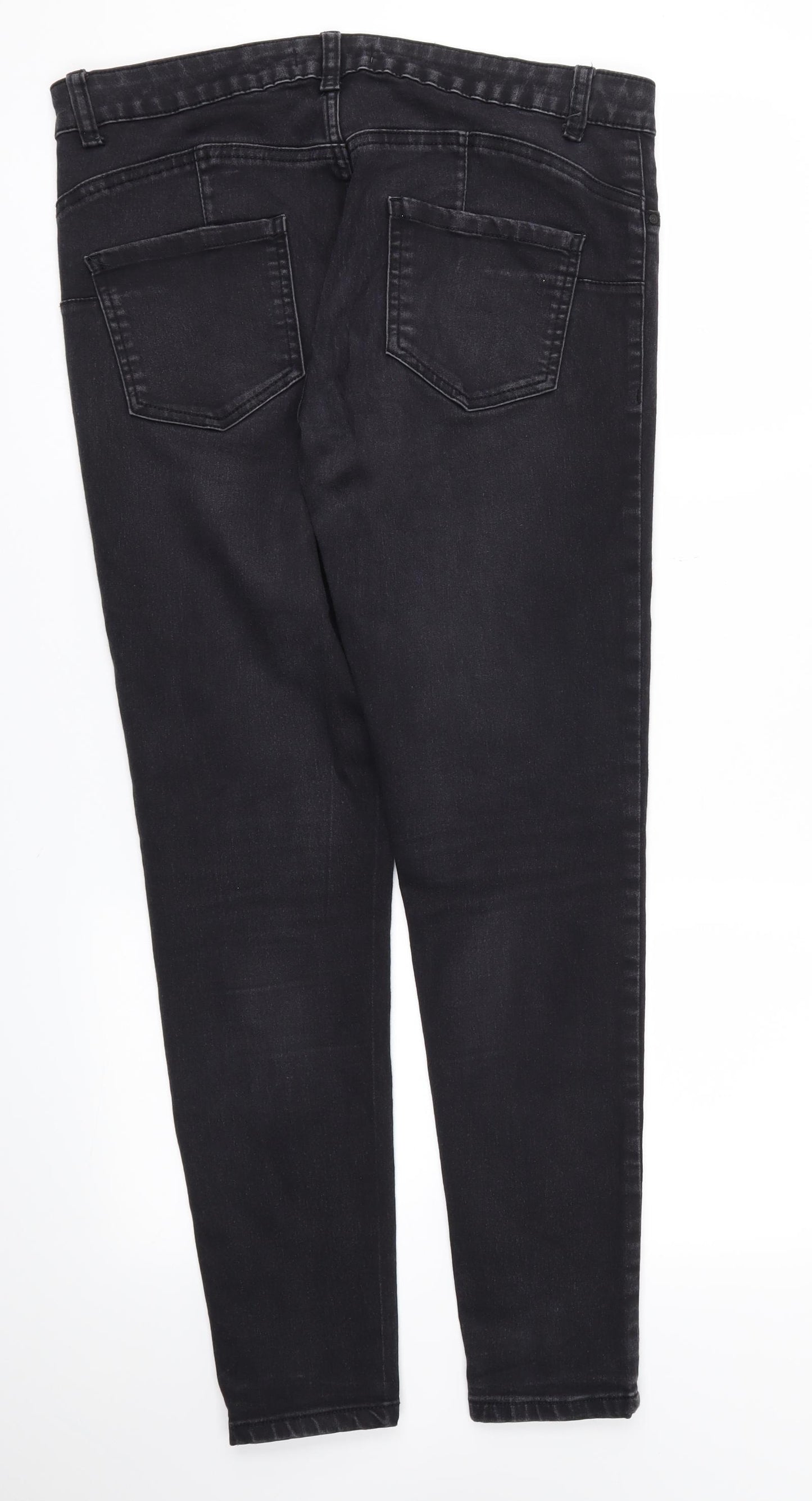Denim & Co. Womens Black   Skinny Jeans Size 16 L28 in